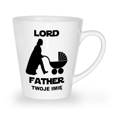 Kubek latte na dzień ojca Lord Father